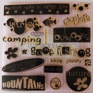 Beauty sewn acrylic stamp set